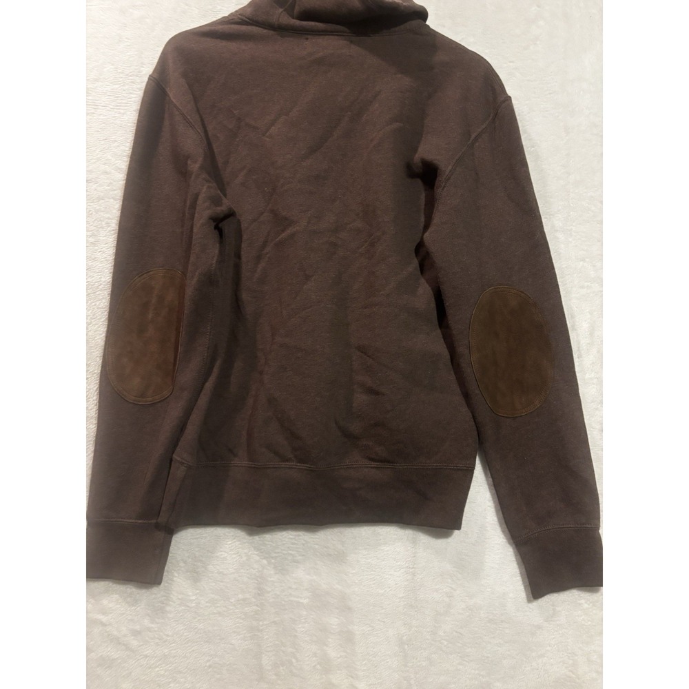 Vintage Polo Ralph Lauren‎ Men's  Med Suede Elbows Shawl Neck Sweater 90s M - Picture 5 of 8